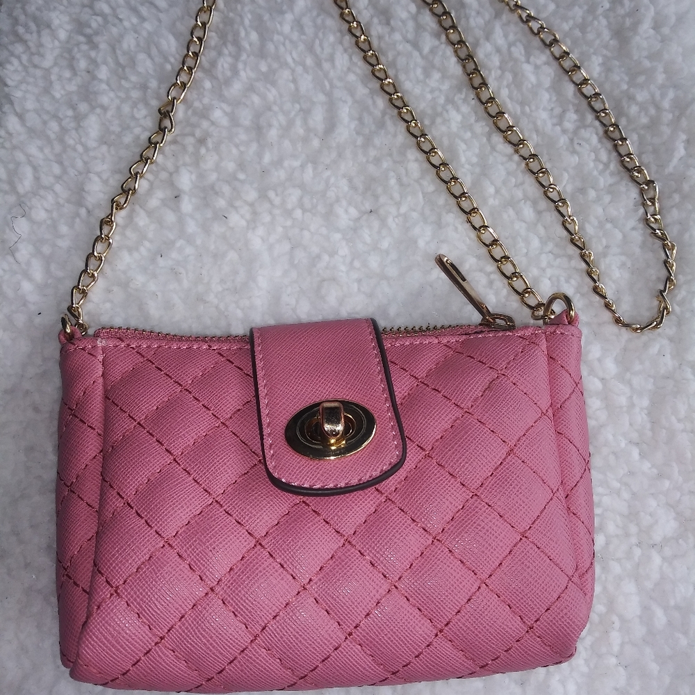 Quilted Chain Pink Purse